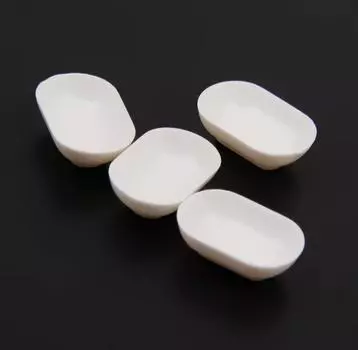 Миниатюрная кухонная утварь для кукольного домика, посуда, белые круглые миски, кухонные аксессуары, масштаб 12, упаковка из 4 шт. белый