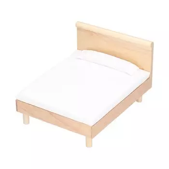 Миниатюрная кукольная кровать Кровать для кукольного домика Элегантный дизайн Миниатюрная мебель Миниатюрная деревянная кровать Фигурка Комната Украшение спальни Украшение кукольного домика