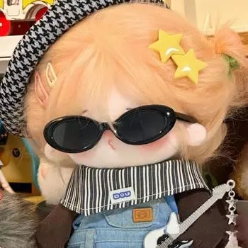 Миниатюрная кукольная мини-очки, разноцветные кукольные очки, милые круглые очки, кукольное украшение A