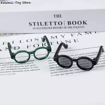 Миниатюрная кукольная мини-очки, разноцветные кукольные аксессуары, круглые очки в оправе, детская игрушка I
