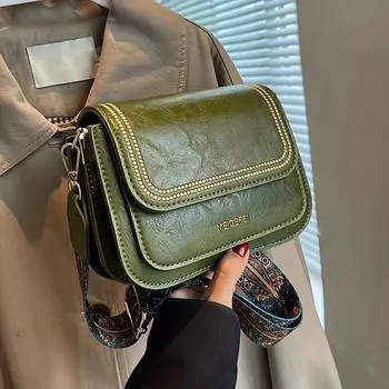 Миниатюрная квадратная сумка через плечо, женская сумка с клапаном в стиле ретро, многослойная сумка через плечо (7,08*5,11*3,14) Дюйм коричневый