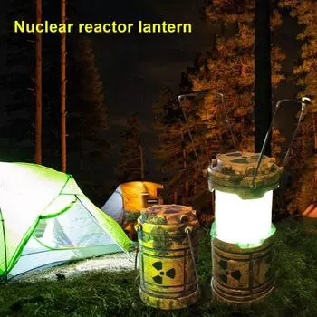 Миниатюрная лампа для ядерного реактора на батарейках, кемпинговый фонарь, яркий портативный домашний и уличный подвесной светодиодный декоративный светильник