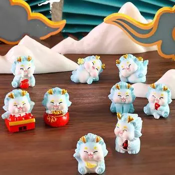 Миниатюрная милая фигурка дракона, микропейзажные украшения, украшение для домашнего рабочего стола as the picture