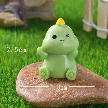 Миниатюрная милая мультяшная фигурка динозавра, микропейзаж, смоляные украшения для украшения дома, кавайные животные, комната, стол, декор, подарок
