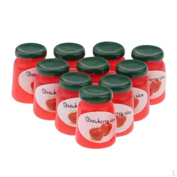 Миниатюрная модель 1/12, бутылки с клубничным джемом, декор сцен из жизни