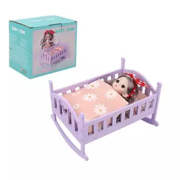 Миниатюрная модель детской кроватки, деревянные аксессуары для детской кроватки, набор игрушек для младенца