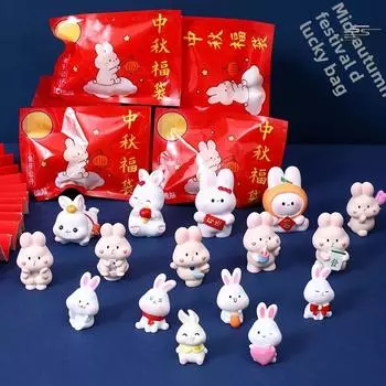 Миниатюрная модель кролика Мини-фигурка кролика Настольный садовый ландшафтный орнамент Ремесло из смолы Пасхальный милый декор для дома и офиса Supp