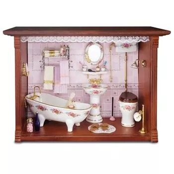 Миниатюрная настенная коробка для фотографий Reuters [ванная комната кукольного домика] RP1705-2 коричневый