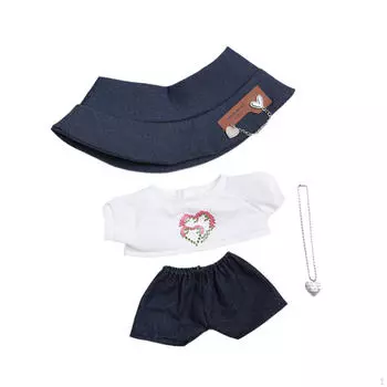 Миниатюрная одежда, костюмы, симпатичные, с украшением в виде шляпы, кукольный наряд, рубашка и брюки для 15-дюймовых кукол Style A