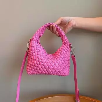 Миниатюрная плетеная сумка через плечо в стиле ретро Майяра чёрный