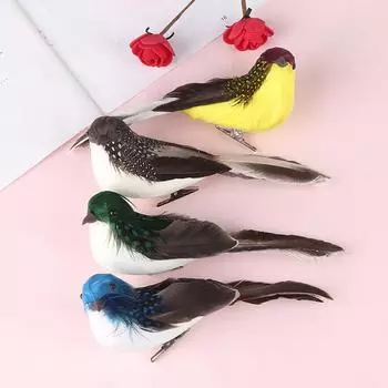 Миниатюрная поддельная птица из пенопласта, голубь, свадебное украшение для сада синий