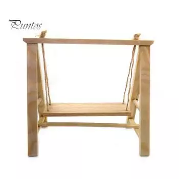 Миниатюрная пустая деревянная модель стула-качели 1/12, украшение игровой площадки кукольного дома