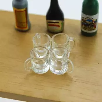 Миниатюрная пустая пивная кружка, чашка, аксессуары для кукольного домика, игрушка для ролевых игр