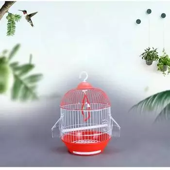 Миниатюрная сферическая клетка для птиц, стоящая, декоративная клетка для птиц, легко моющаяся, клетка для разведения птиц, домашняя клетка, гнездо для попугаев синий