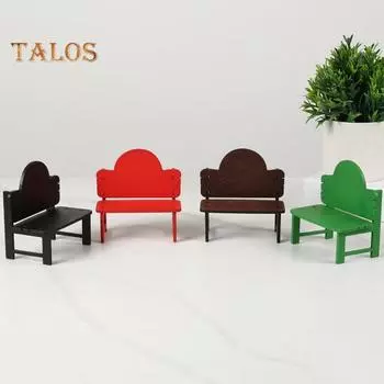 Миниатюрная скамейка 1:12/1:16 масштабных моделей декоративных деревянных мини-кресел, фигурок для кукольного домика, коллекция мебели кофейный