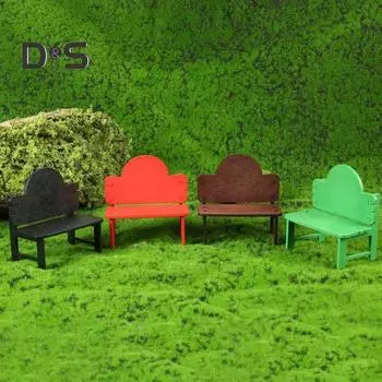 Миниатюрная скамейка 1:12/1:16 масштабных моделей декоративных деревянных мини-кресел, фигурок для кукольного домика, коллекция мебели кофейный