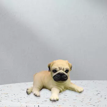 Миниатюрная скульптура собаки для украшения автомобиля и дома Sitting Puppy