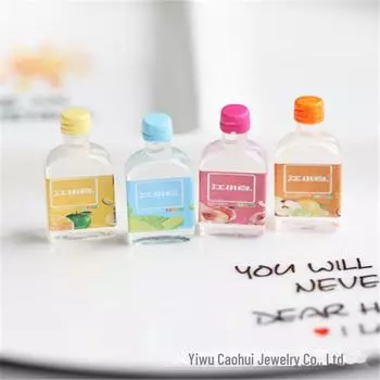 Миниатюрная смоляная бутылка для напитков, ночник, украшение для самодельных ювелирных изделий жёлтый