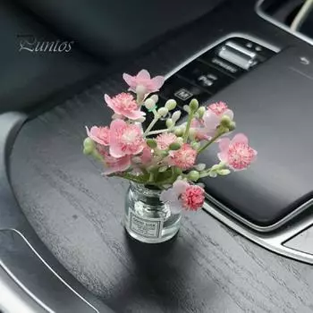 Миниатюрная стеклянная ваза с цветами, искусственный букет, украшения для стола, монтируемые на транспортном средстве цветы бонсай, украшения для домашнего декора G