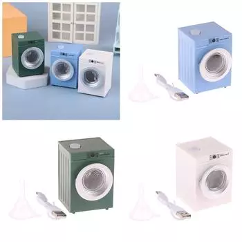 Миниатюрная стиральная машина для кукольных домиков 1:12 масштаб реалистичный отжим и стиральная машина портативный для прачечной кукольных домиков синий