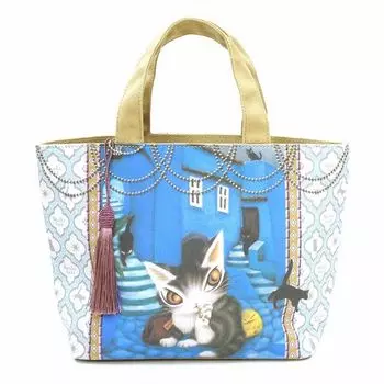Миниатюрная сумка-тоут Cat Dayan Dayan Blue Town [Wachifield]