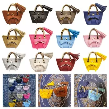 Миниатюрная сумочка для 12-дюймовых кукол, идеально подходит для модных кукольных красочных нарядов, мини-сумка для покупок для кукол масштаба 1/6 белый