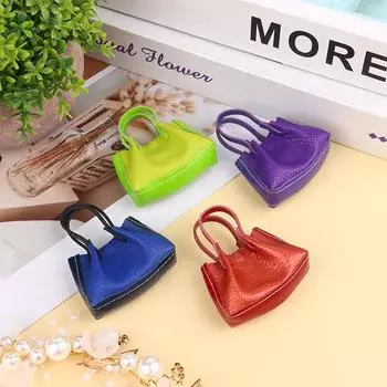 Миниатюрная сумочка для кукольного домика, кукольная мини-сумка через плечо, модель детской ролевой игрушки, аксессуары для кукольного домика синий