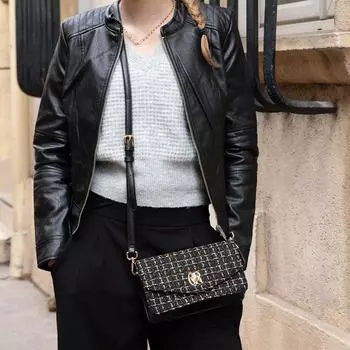 Миниатюрная твидовая сумочка Опры ah23-062 Женская GEORGES RECH Petit белый