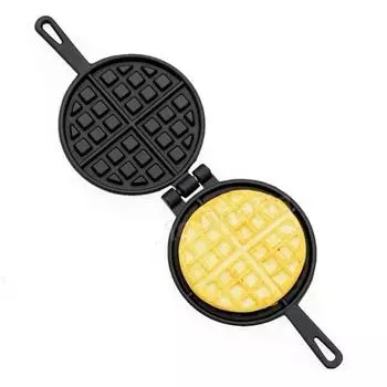 Миниатюрная вафельница 1/12 с вафельными кухонными принадлежностями для кукольного домика 4.7*2.9*0.5cm чёрный