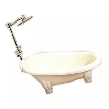 Миниатюрная ванна для кукольного домика Sharplace в масштабе 1/12 для творческой игры и декорирования ванной комнаты белый