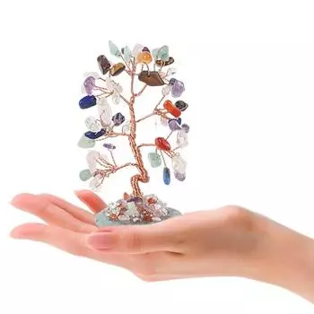 Миниатюрное антибликовое дерево жизни, искусственные агатовые ломтики, основа, красивая имитация драгоценного камня для стола красный