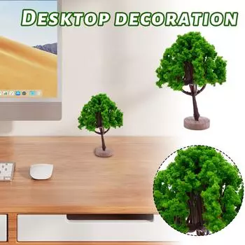 Миниатюрное деревце для кукольного домика, аксессуары для имитации растений, украшение стола, модель поддельного дерева, украшение для дерева One Size