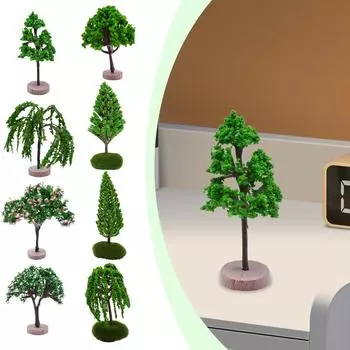 Миниатюрное деревце для кукольного домика, аксессуары для имитации растений, украшение стола, модель поддельного дерева, украшение для дерева One Size