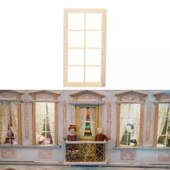 Миниатюрное украшение для окна кукольного домика 1:12 масштабная реалистичная деревянная мебель