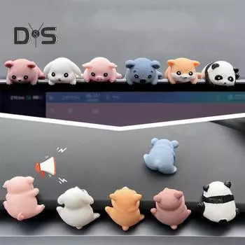 Миниатюрное украшение в виде животного из смолы, откидывающаяся фигурка животного, коллекционная панда, коала, украшение для экрана компьютера, центральной консоли автомобиля, экрана навигатора 1