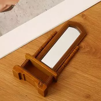 Миниатюрное зеркало в полный рост для кукольного домика, зеркало с ящиком, винтажное мини-зеркало для туалета за 0,05