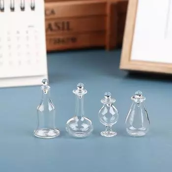 Миниатюрные аксессуары для кукольного домика 1/12, мини-стеклянная банка для конфет, имитация еды 34*20mm