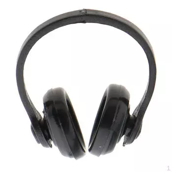 Миниатюрные аксессуары для кукольного домика 1/12, черные наушники-вкладыши