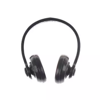 Миниатюрные аксессуары для кукольного домика 1/12, черные наушники-вкладыши