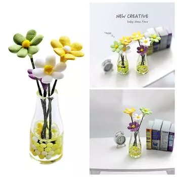 Миниатюрные аксессуары для кукольных домиков Миниатюрная ваза Миниатюрные цветочные игрушки Крошечные домики Микроландшафтное украшение