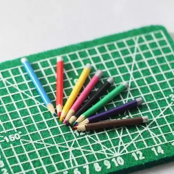 Миниатюрные цветные карандаши для сцен обучения, миниатюрная ручка для ролевых игр, карандаши для кукольного домика, аксессуары для кукол black color