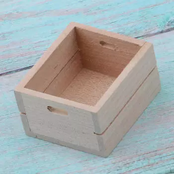 Миниатюрные деревянные предметы для хранения овощей в кукольном домике 1/12