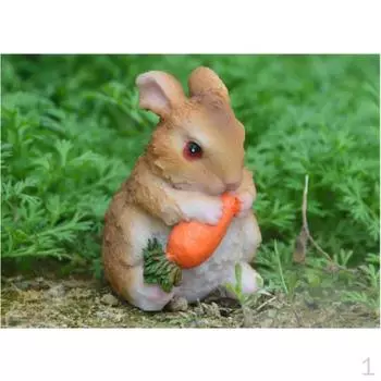 Миниатюрные фигурки кроликов в стиле ретро для кукольного домика, сказочного сада, свадебного украшения, поедания моркови