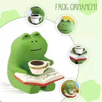 Миниатюрные фигурки лягушек - забавная скульптура для полки, украшения стола, настольные аксессуары - идеальный милый подарок для любителей лягушек One Size