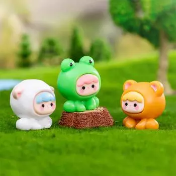 Миниатюрные фигурки милые животные микро ландшафтные украшения для украшения дома декор комнаты настольные аксессуары Bear