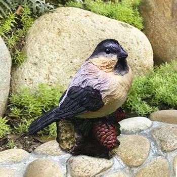 Миниатюрные фигурки птиц, аксессуары, искусственные садовые статуи для уличного горшка серый