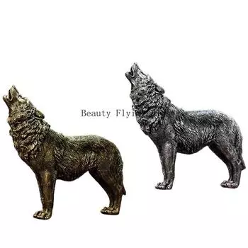 Миниатюрные фигурки волков из смолы, львы, лошади, украшения для дома, гостиной, офиса, рабочего стола, аксессуары для интерьера