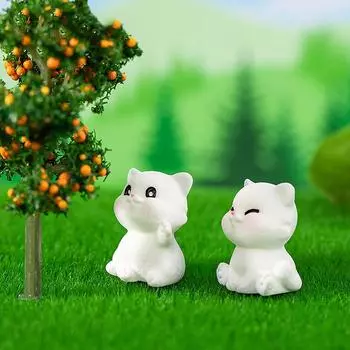 Миниатюрные фигурки животных, маленькая кошка, поделки из смолы, дом, микро-Сказочный сад, аксессуары «сделай сам», креативное украшение для дома, автомобиля