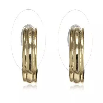 Миниатюрные гладкие позолоченные серьги-кольца Estele для женщин