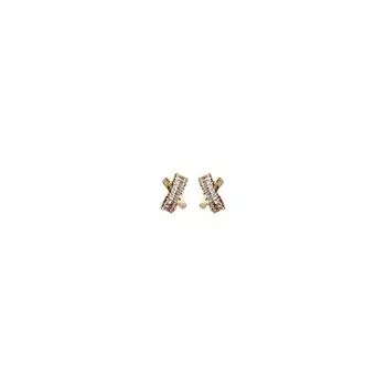 Миниатюрные и изысканные серьги-крестики с кристаллами для женщин